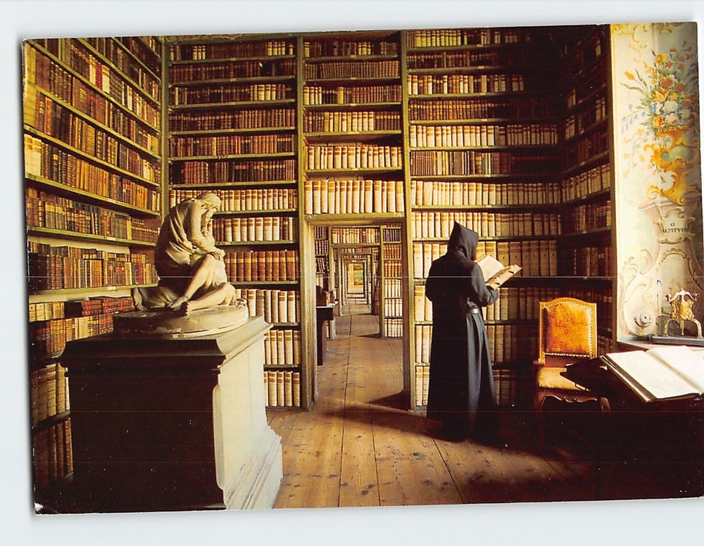 Postcard Zellenbibliothek Erzabtei St. Peter Salzburg Austria