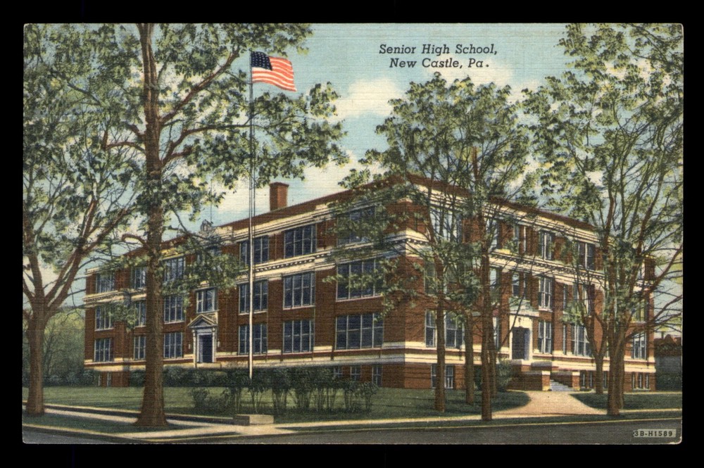 Senior High School New castle Pennsylvania PA Unp Postcard