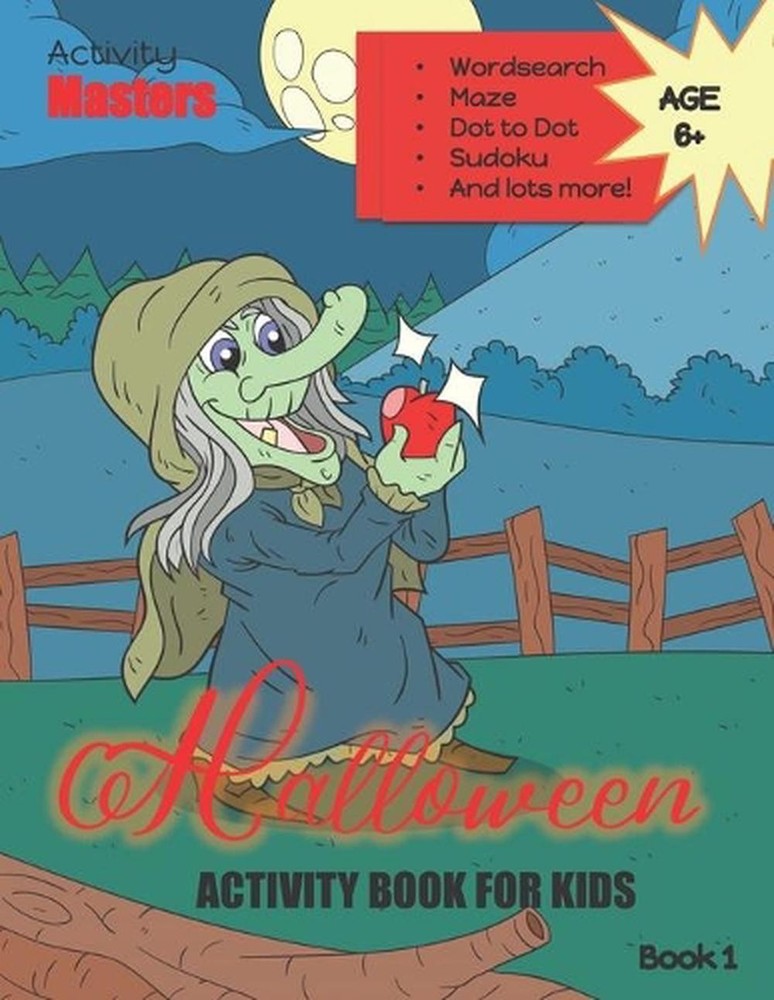 Halloween Activity Book for Kids: Mazes, Dot to Dot, Coloring, Word Search and L