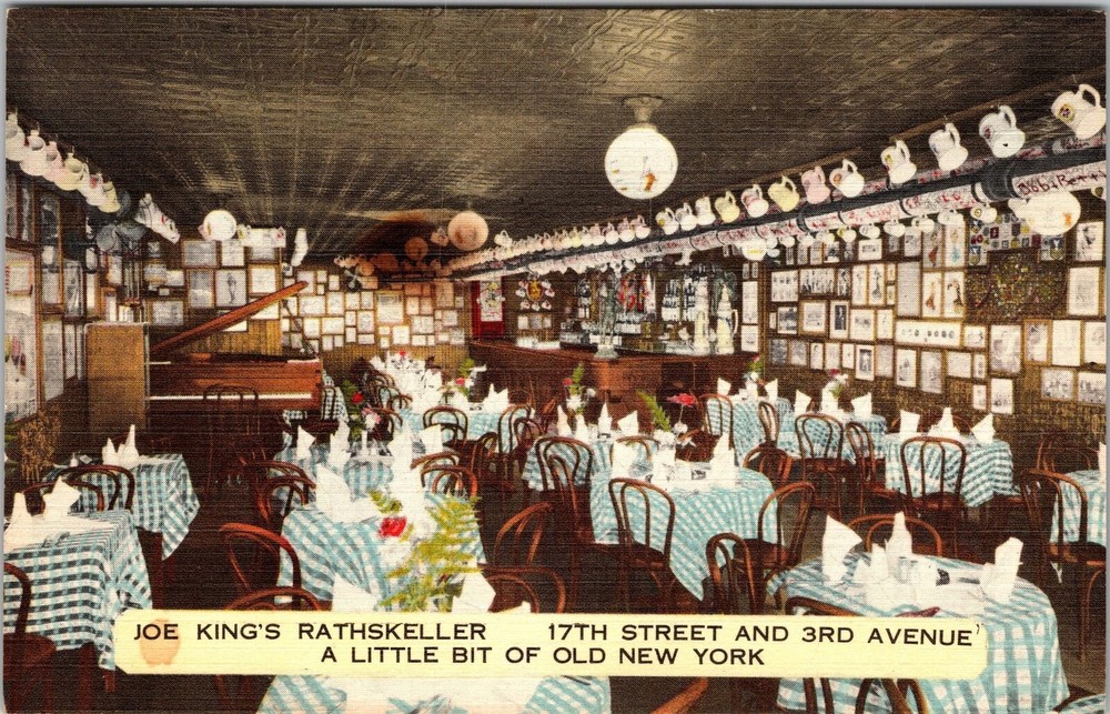 New York City NY, Joe King's Rathskeller, Vintage Postcard