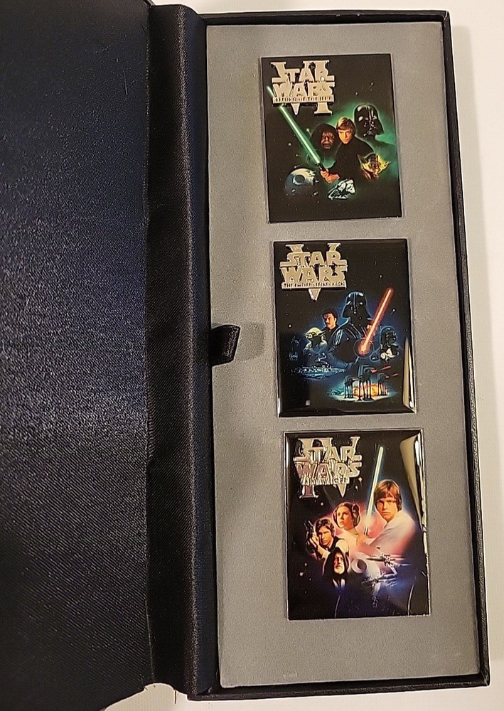 Rare Star Wars Original Trilogy Movie Poster Collectors Pin Set (Read Carefully)