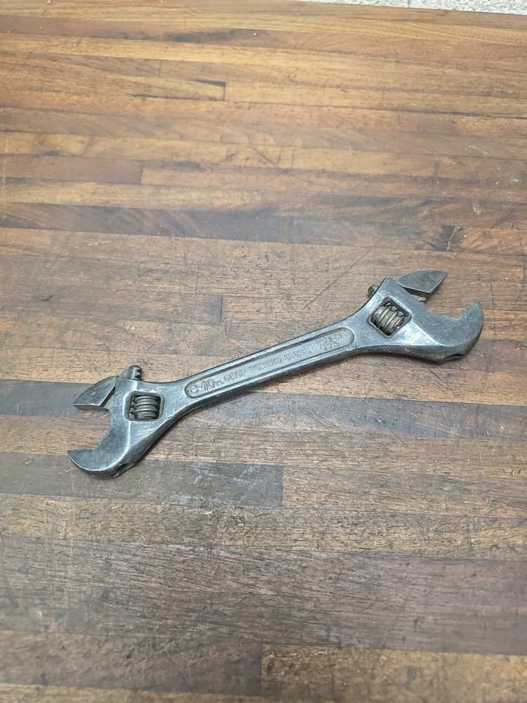 K166- Vintage Crescent Double ended Adj. Wrench 8