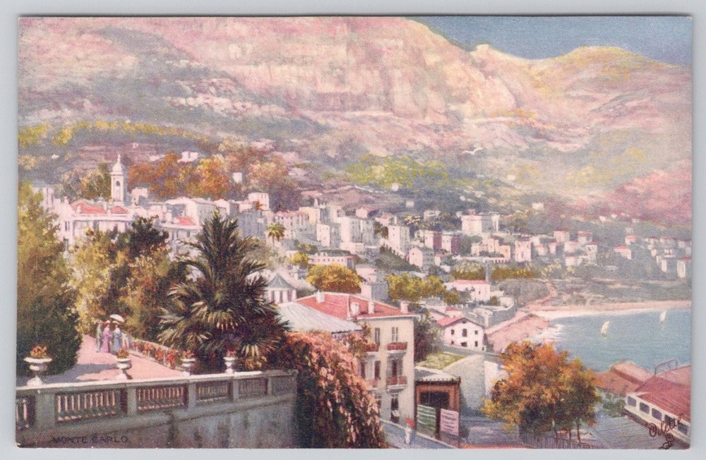Monte Carlo Monaco Oilette Postcard - Raphael Tuck Series I Wide-Wide World