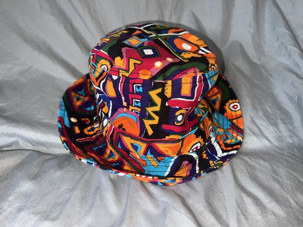 Retro Hip Hop Graffiti Bucket Hat Fresh Prince 80s 90s Style One Size-image