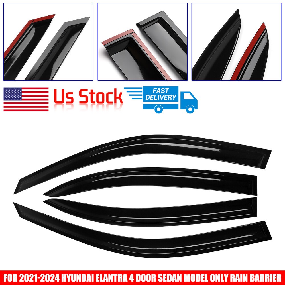 2021-2024 Hyundai Elantra 4-Door Sedan Window Visors Rain Guards