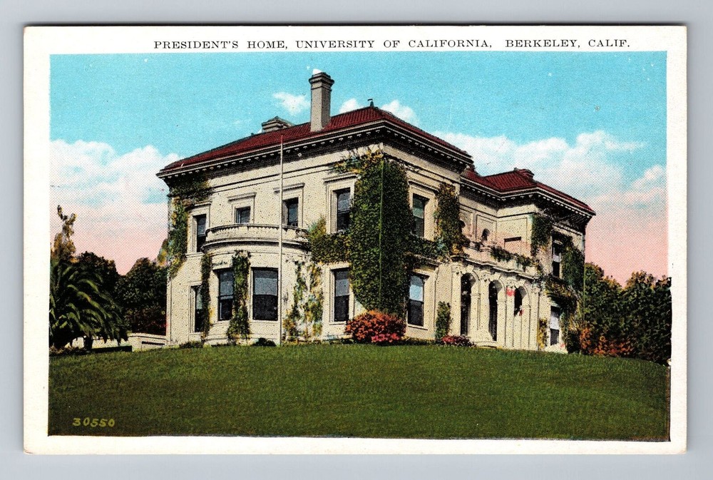 Berkeley CA-California, Presidents Home, University, Vintage Postcard