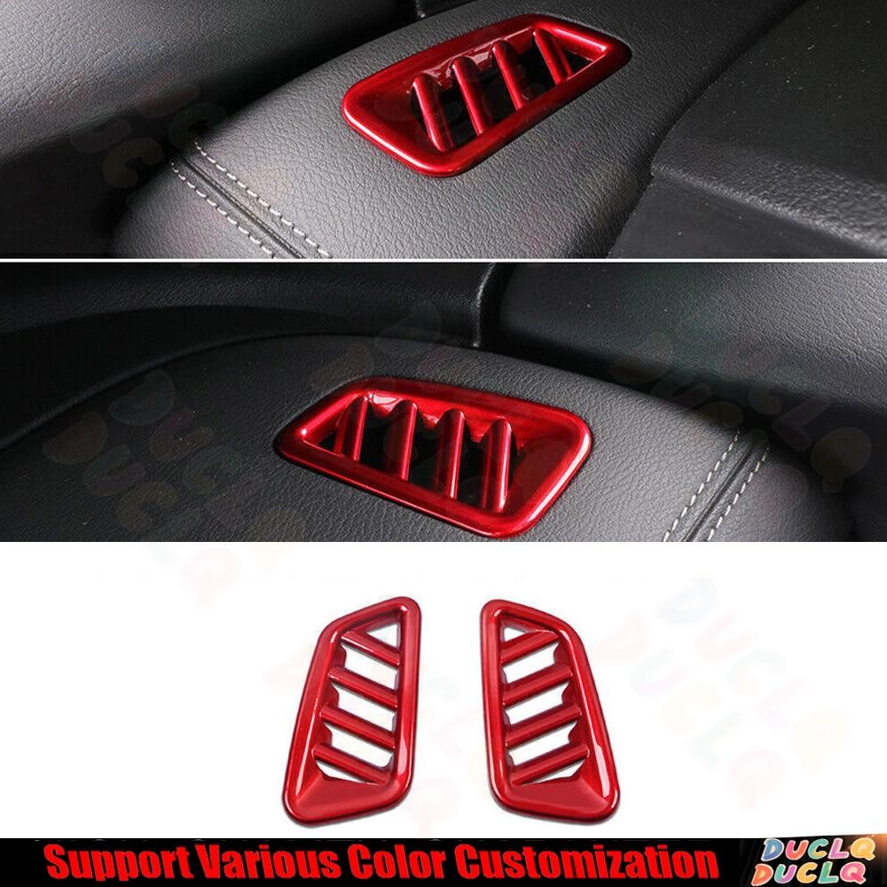For Nissan Sentra Sylphy 2020-24 Bright Red Dashboard Side Outlet Vent Trim 2pcs