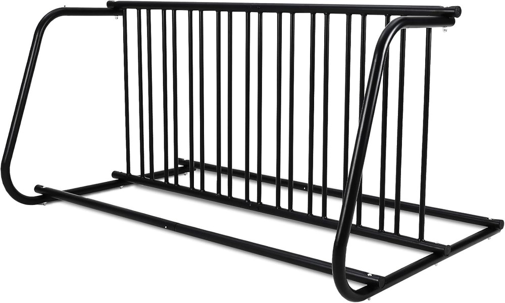 10-Bike Commercial Floor Rack - Dual-Sided Bicycle Storage Stand