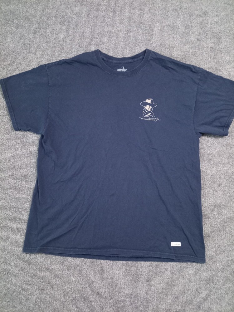 John Wayne Mens XL Navy Graphic T Shirt American Patriot Cowboy Western USA