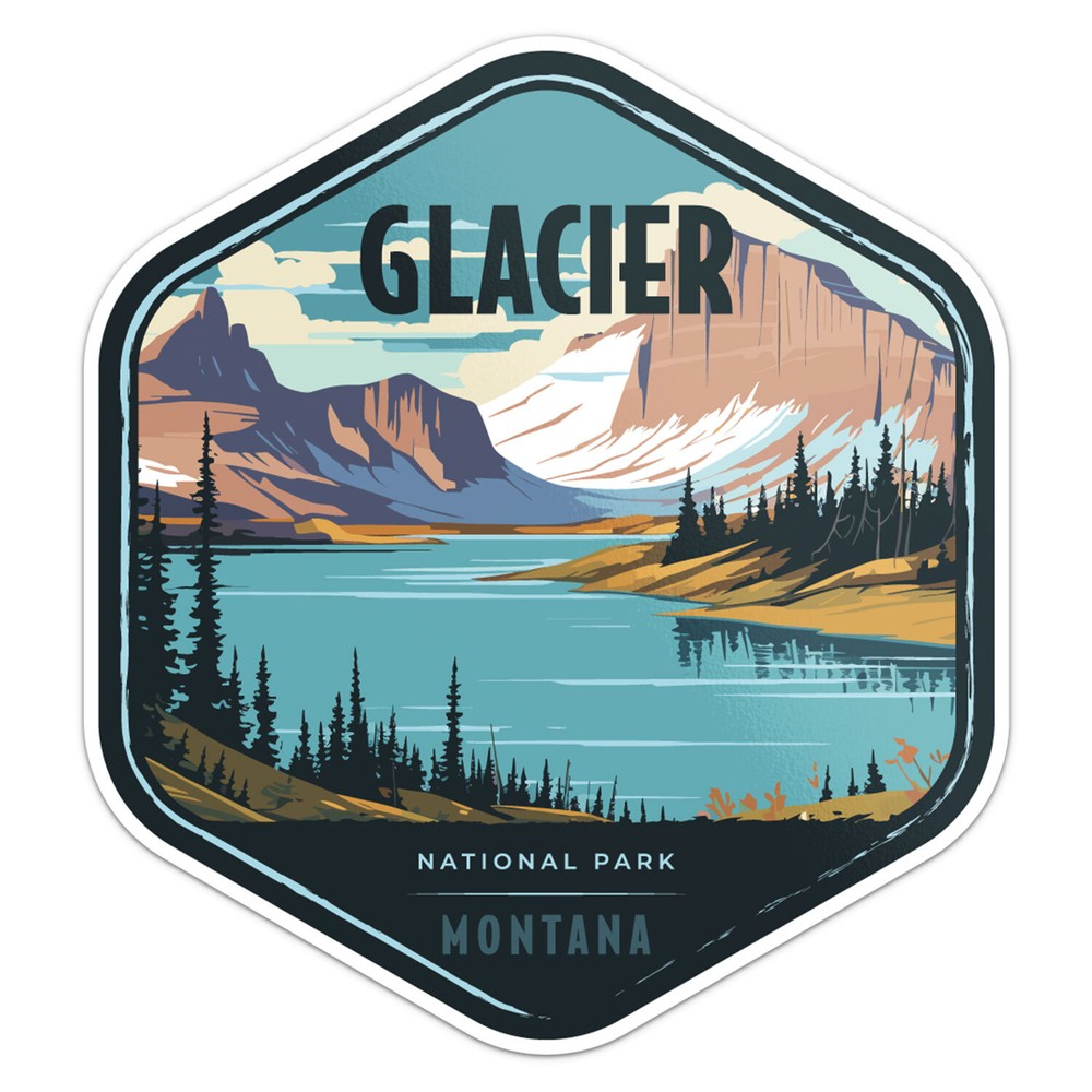 Glacier National Park Car Bumper Sticker Vinyl Decal