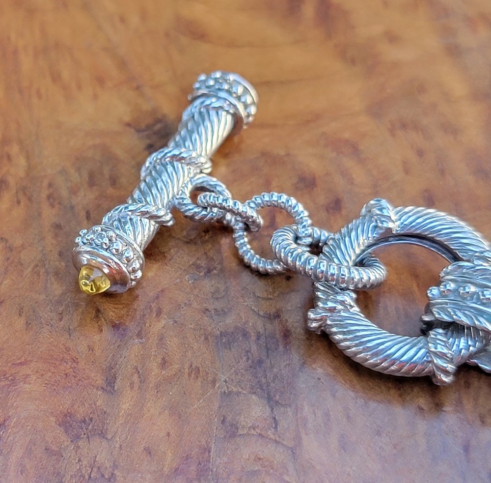 JUDITH RIPKA Sterling Silver Toggle Bracelet
