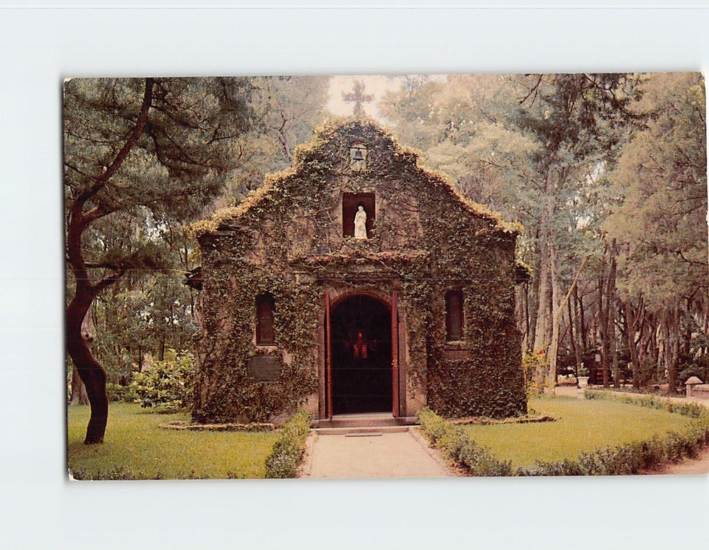 Postcard Shrine Our Lady of La Leche Nombre De Dios Mission St Augustine Florida