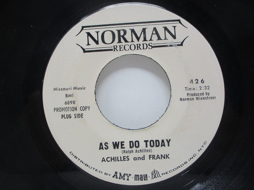 Achilles & Frank As We Do Today / Somebody Knockin' 45 Norman Promo-image