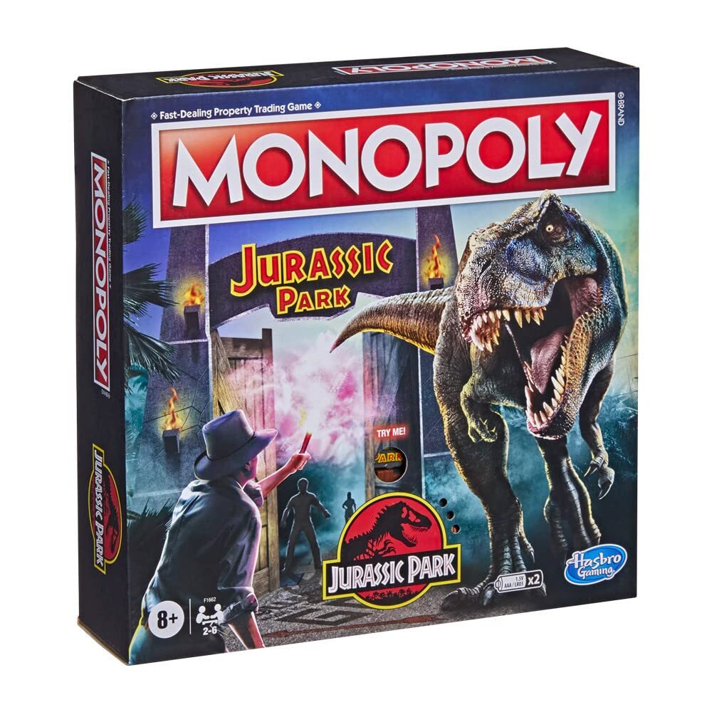 : Jurassic Park Edition Board Game for Kids Ages 8 and Up, Includes T. Rex To...