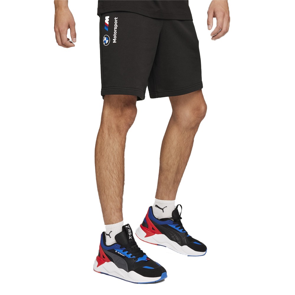 PUMA Bmw M Motorsport Essentials Drawstring Sweatshorts Mens Black Casual Athlet