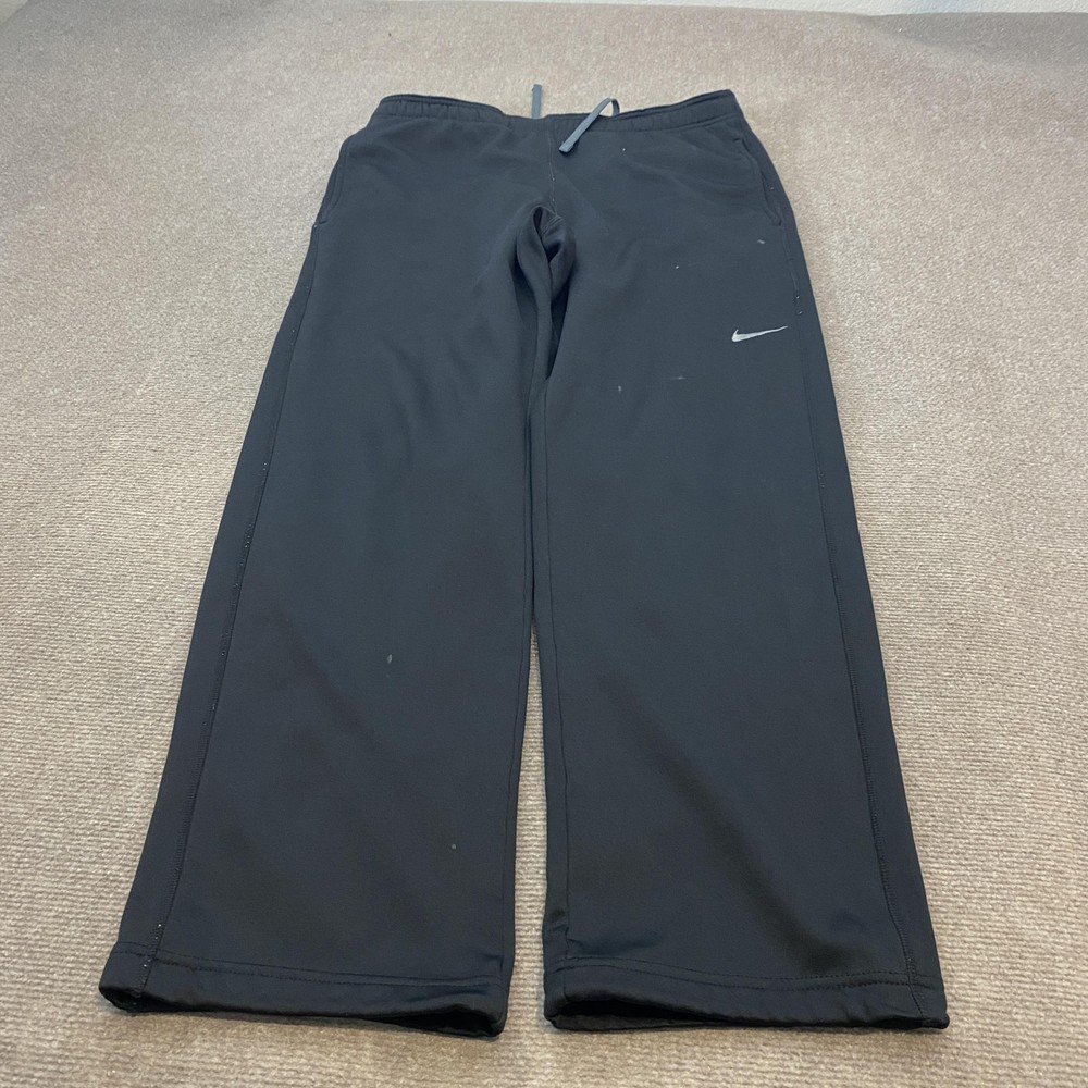 Nike Sweatpants Y2K Baggy Mens Medium Black Fleece Therma-FIT Track Training