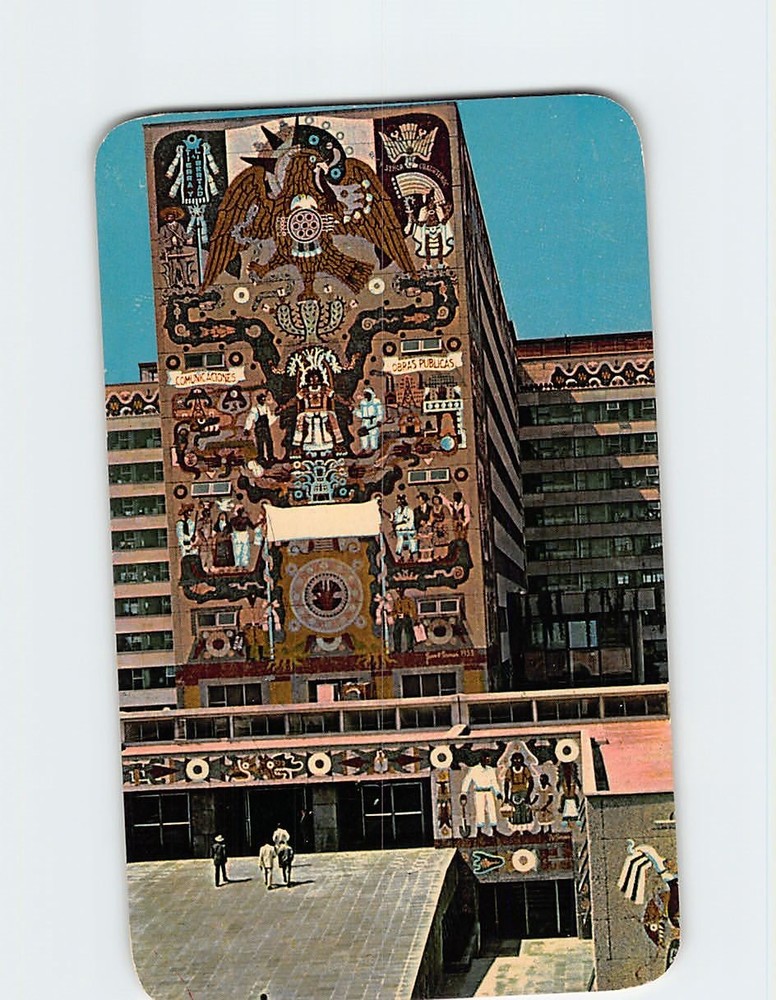 Postcard Communications Building in Mexico City Mexico