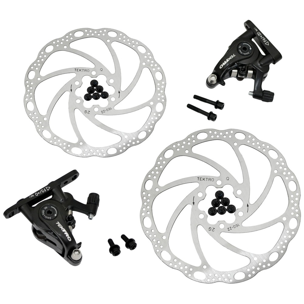 TEKTRO MD-C550 Road Flat Mount Mechancial Disc Brake Set 160mm Rotors (F+R)
