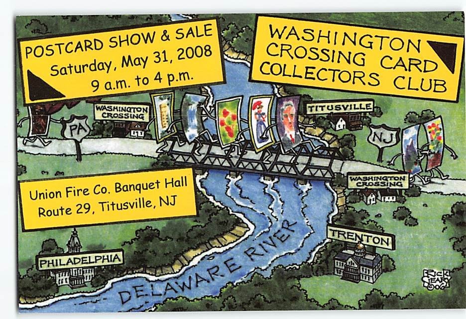 Postcard Washington Crossing Card Collectors Club Advertisement