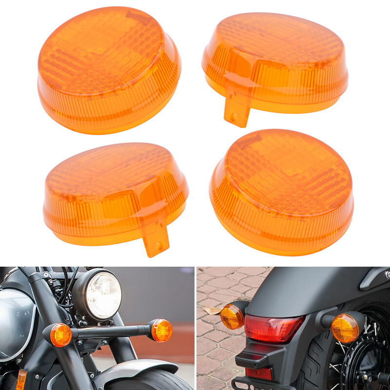 4PCS Turn Signal Light Lens Cover For Honda Shadow Spirit Fury VT750 VT1300