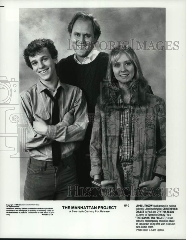 1986 Press Photo John Lithgow and co stars in the film, 