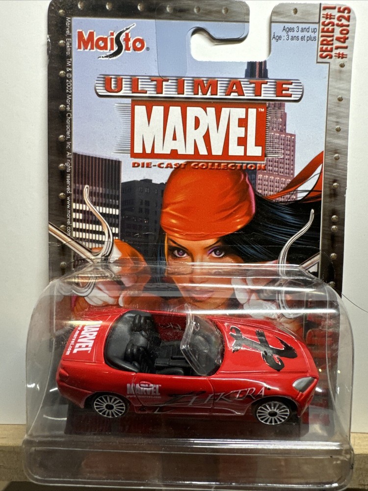 ELEKTRA 2002 Maisto Ultimate Marvel Honda S2000 Die-Cast Car