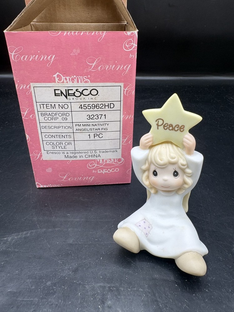 Enesco Precious Moments Christmas Nativity Mini Angel w/star #455962