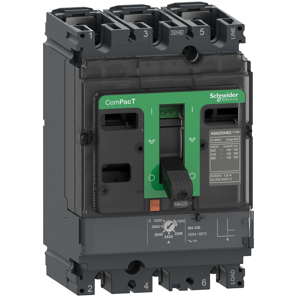 Schneider C10N3MA100 NSX100N 50kA AC 3P3D 100A MA
