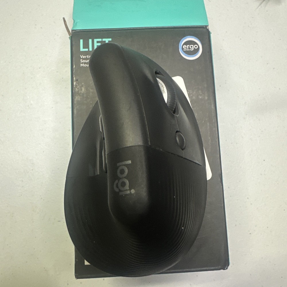 Logitech Lift Vertical Ergonomic Mouse Wireless Graphite Right-Handed