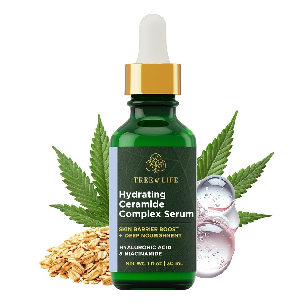 Tree of Life Ceramide Serum with Hemp Seed Oil for Skin Barrier Repair  