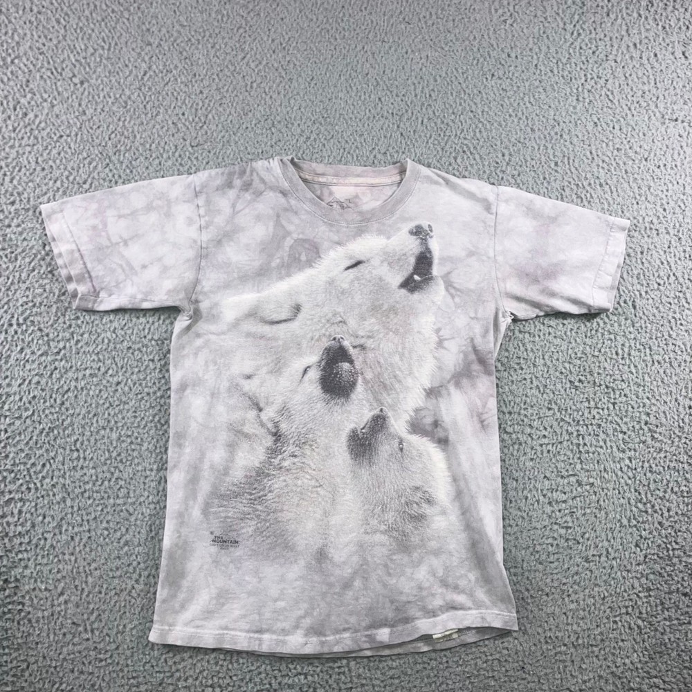 The Mountain Wolf Graphic T Shirt Gray Tie Dye Pagosa Springs Colorado Men Large
