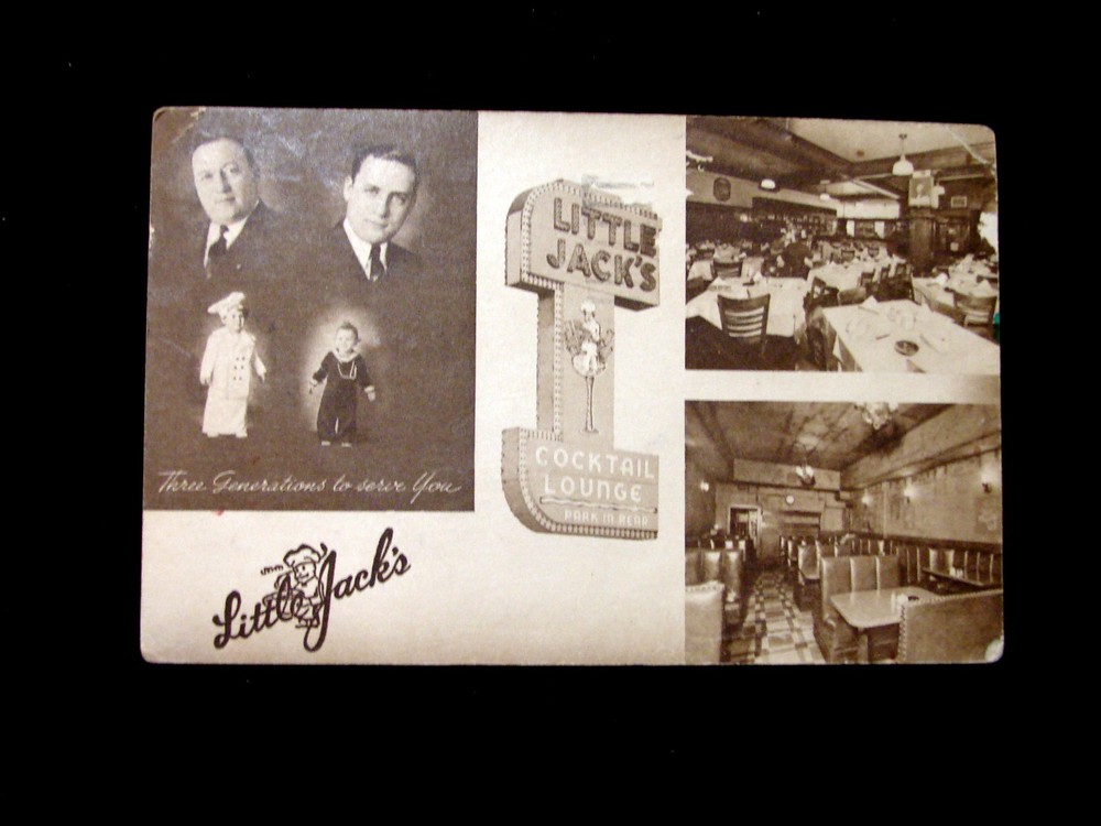 Vintage Postcard Little Jack's Cocktail Lounge Restaurant Chicago Il