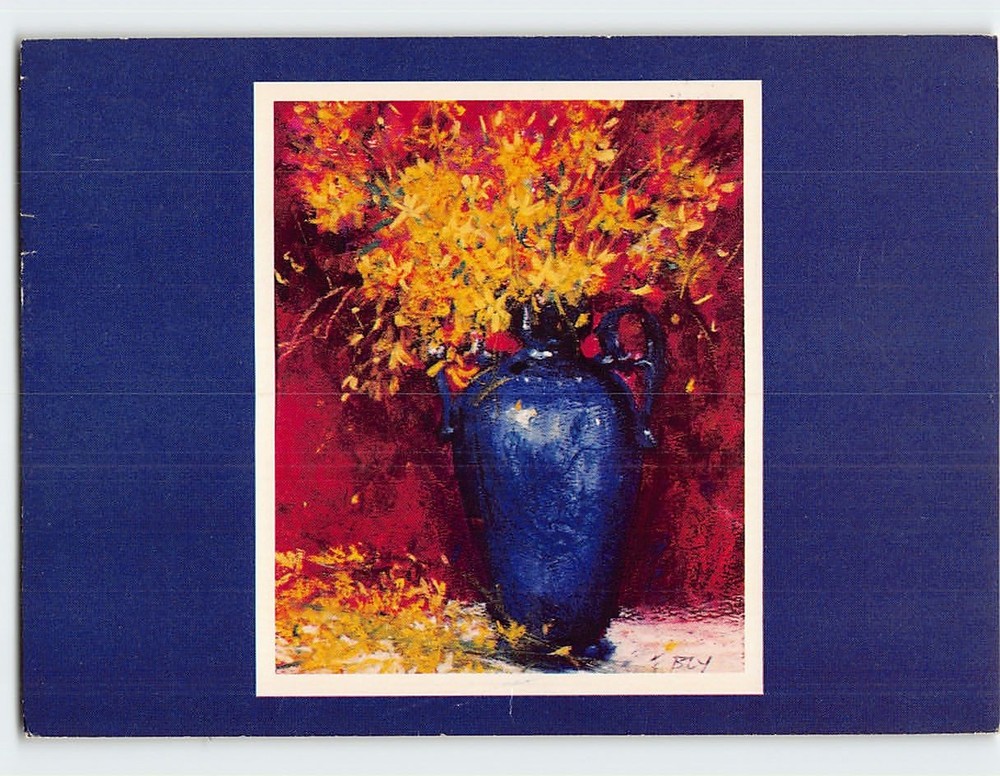 Postcard Vase of Flowers Floral Still Life Painting/Art Print