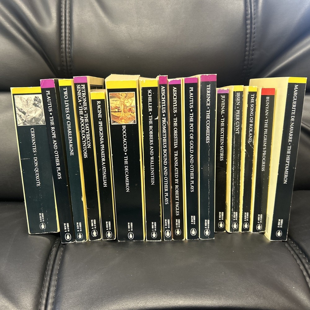 PENGUIN CLASSICS LOT of 16 Aeschulus Plautus Racine Bunyan Juvenal Used Good