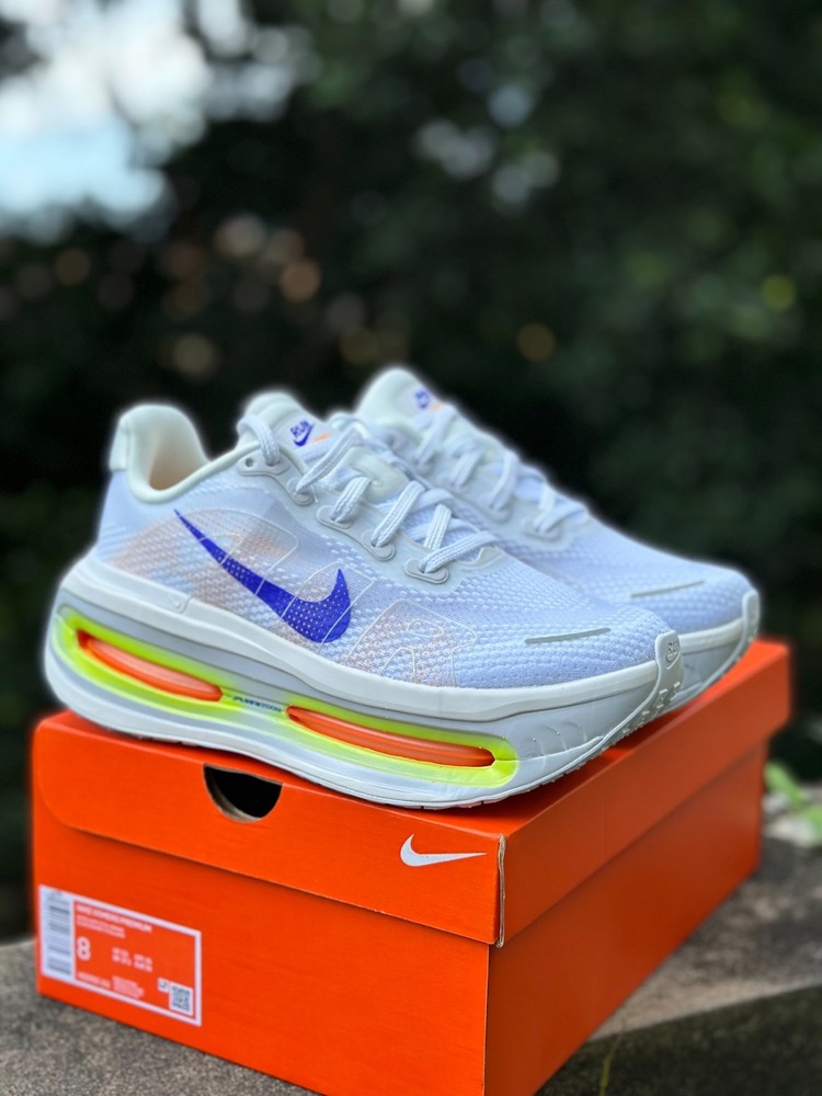 Nike Vomero Premium White Blue Orange Volt Air Cushion Men's Athletic Shoes