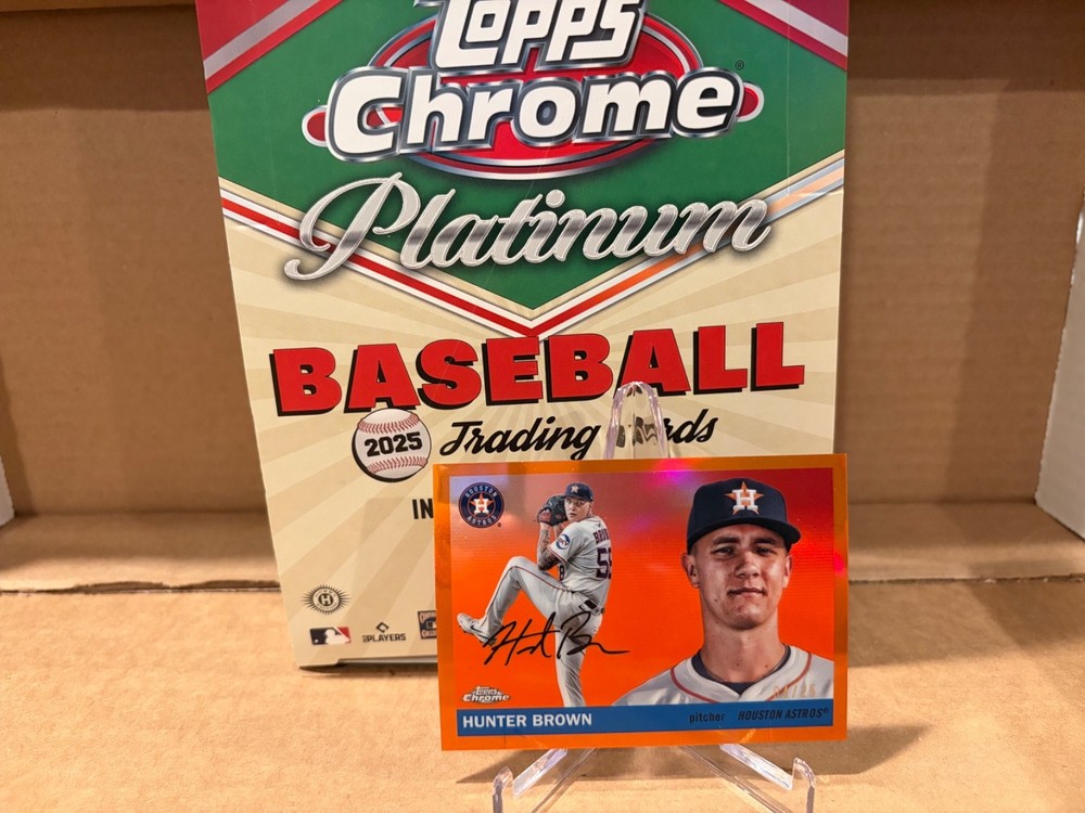 Hunter Brown 2025 Topps Chrome Platinum *Color Match* Orange Refractor #04/25