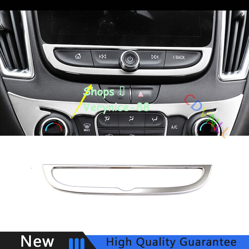 For Chevrolet Malibu 16-21 Silver Steel Console Volume Button Control Frame Trim