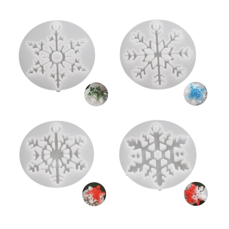 Sturdy Silicone Snowflake Molds for Resin Jewelry and Pendant Crafting