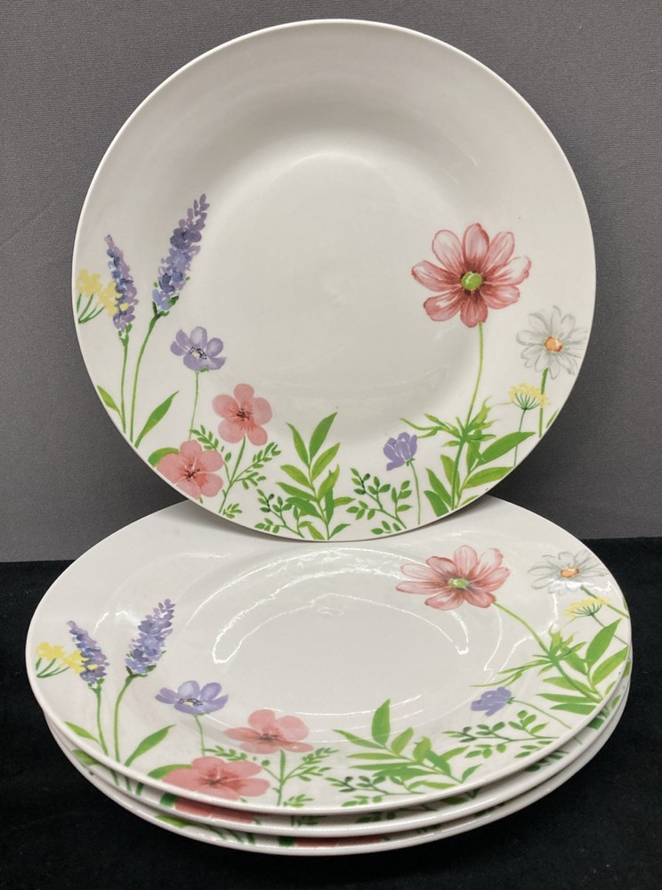 Royal Norfolk Spring Floral Dinner Plates 10 5/8” Set of 4