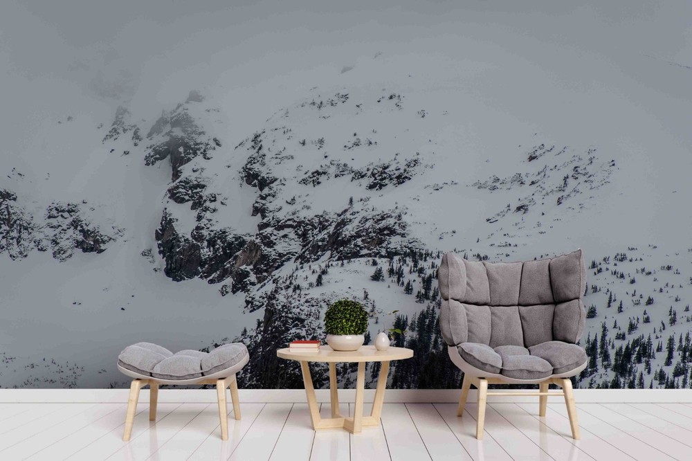 3D Snow Mountain Forest Landscape Wall Murals Wallpaper Murals Wall Sticker 2