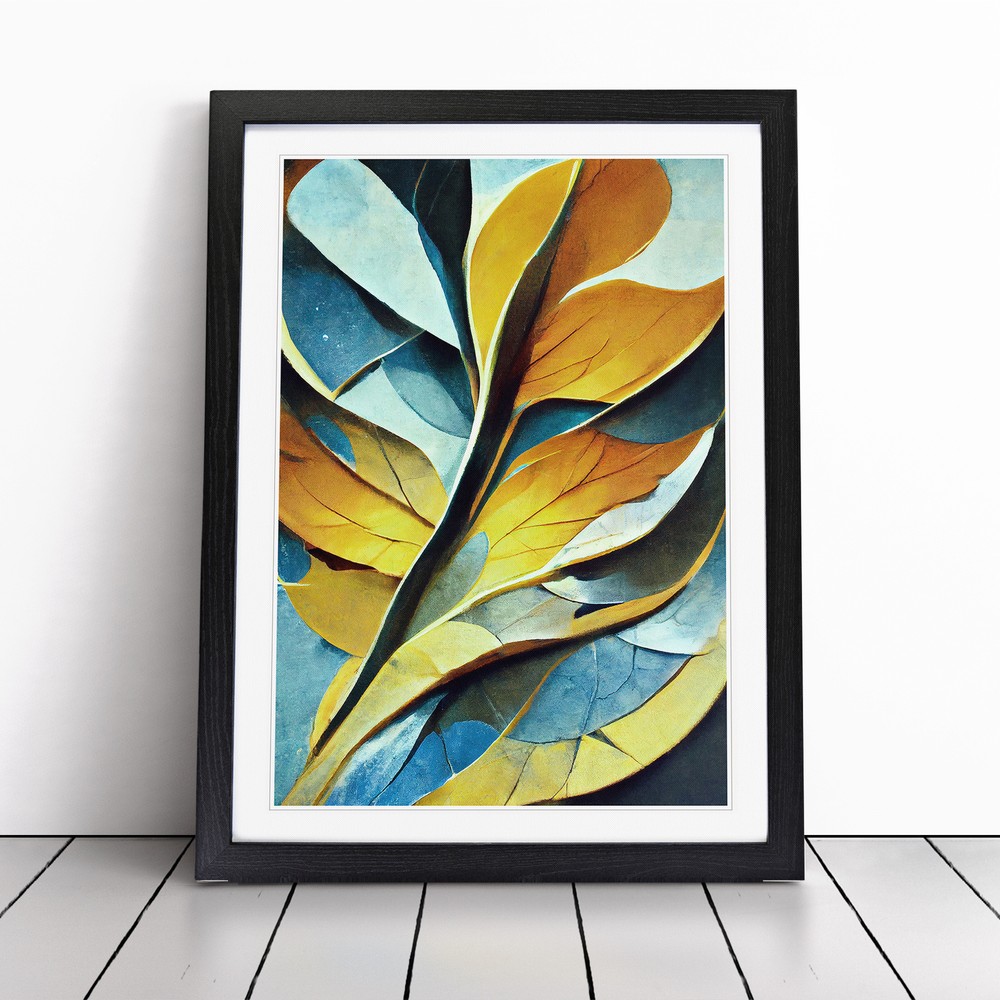 Abstract Leaf No.5 Wall Art Print Framed Canvas Picture Poster Decor Living Room