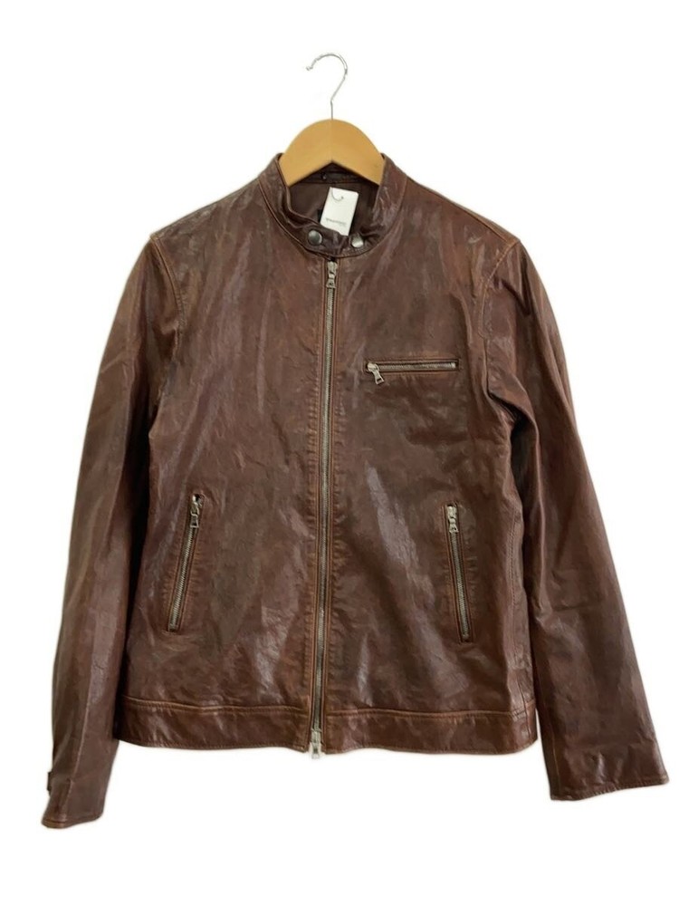 Paul Smith Single Riders Jacket/L/Sheep Leather/Brw 21901