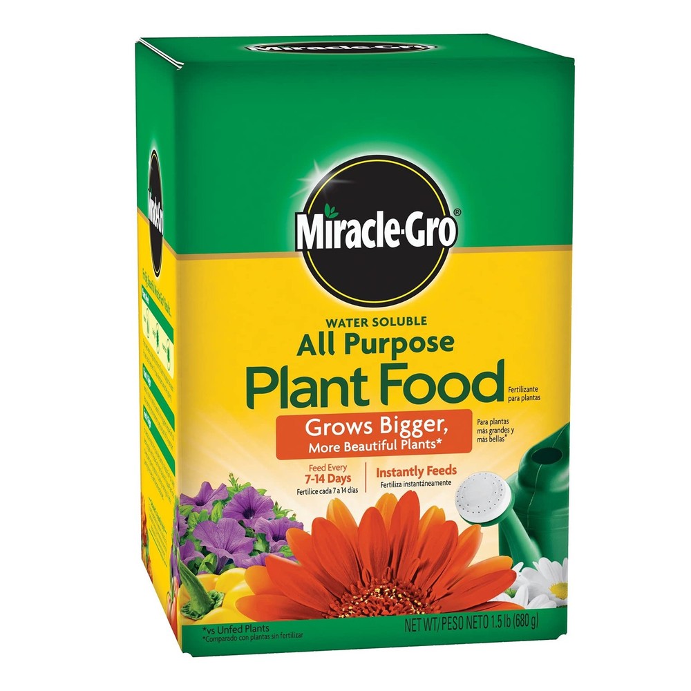 Miracle-Gro Water Soluble All Purpose Plant Food, For All Indoor or Outdoor Pla