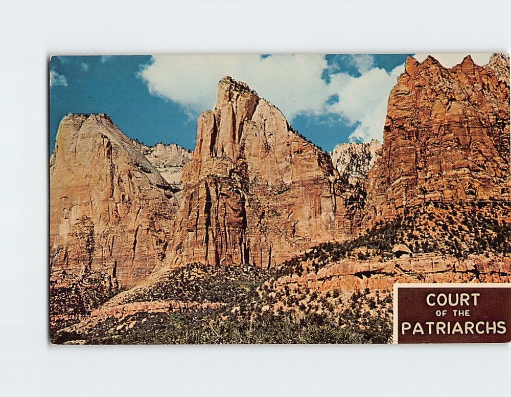 Postcard Court of the Patriarchs Zion National Park Utah USA