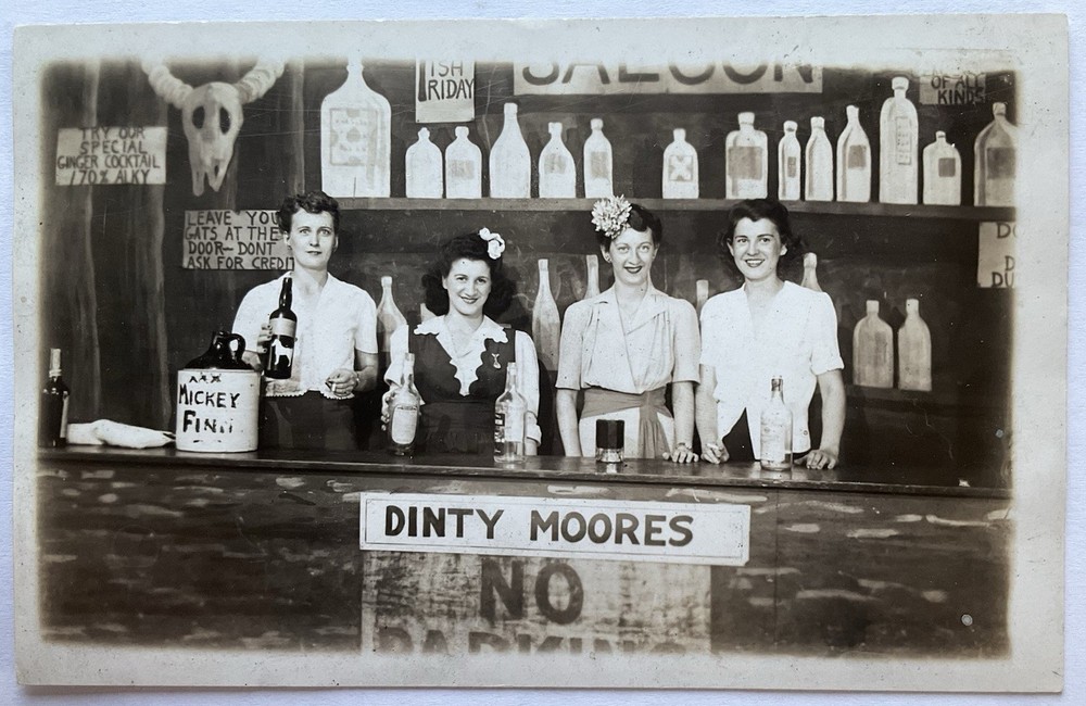 RPPC Real Photo Postcard - Young Women At 