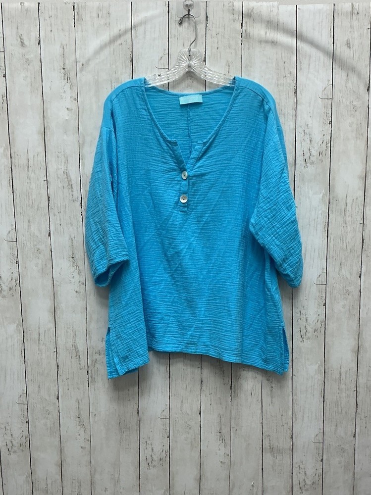 Anthony’s Resort Wear Blue Cotton Top XL 0506-245
