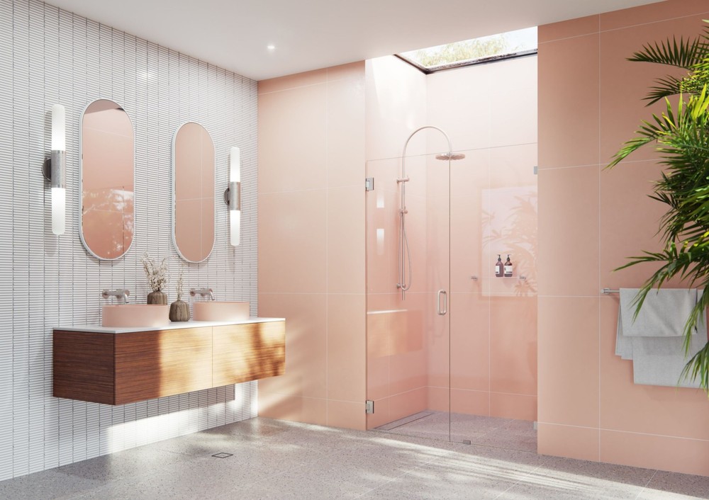 Illume 78x45 Frameless Glass Shower Door Hinged Nickel by Glass Warehouse