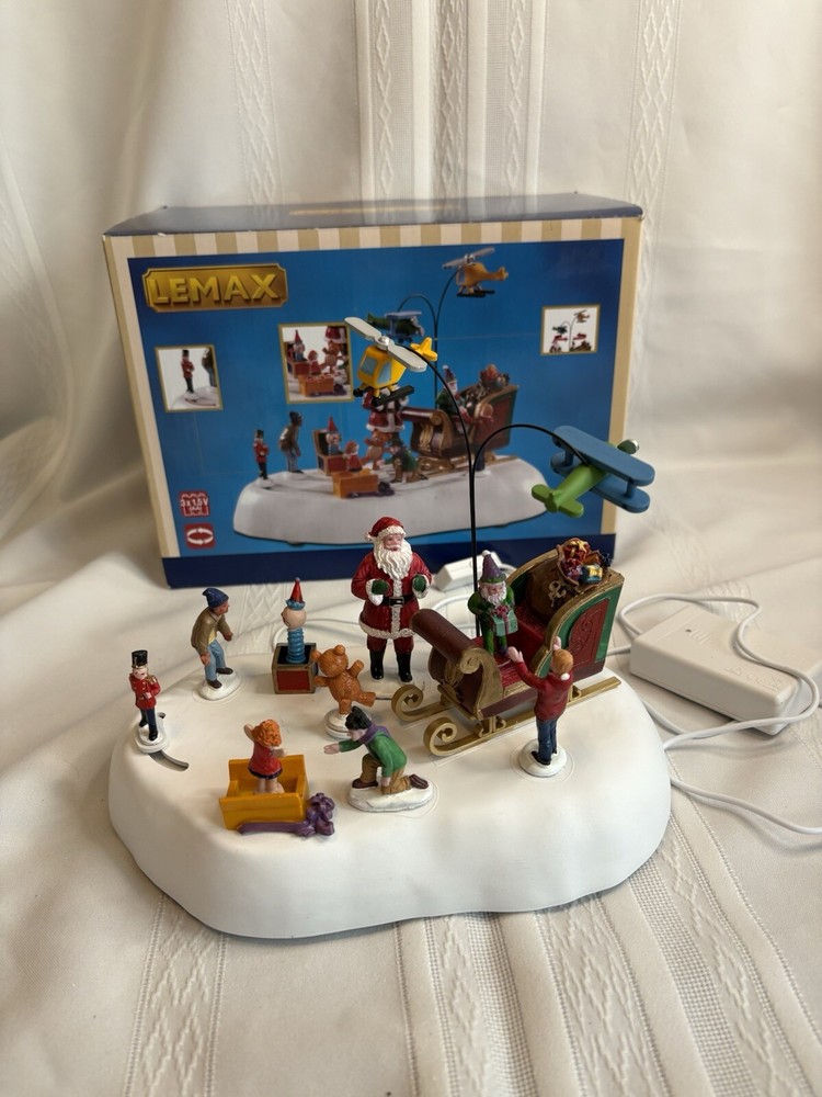 Jolly Toys Lemax Christmas Table Decoration Unloading The Sleigh #04723-image