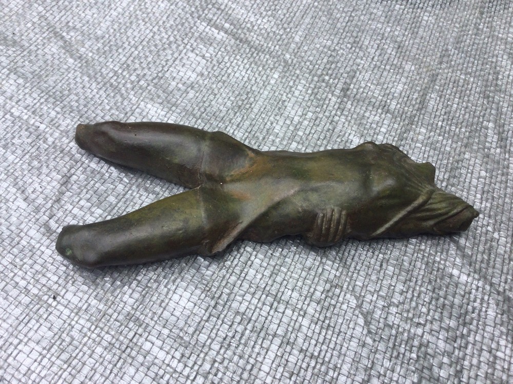 Vintage Bronze Semi-nude Male Reclining Torso Figure  Grand Tour? No Reserve
