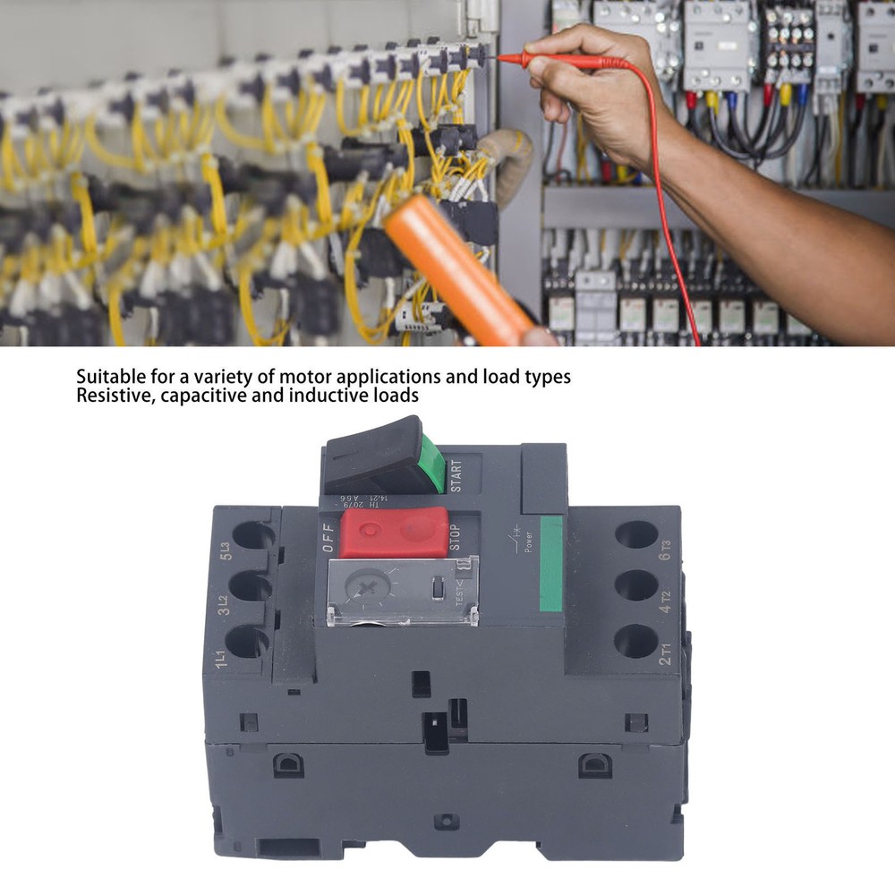 35mm Rail Mount Thermal Magnetic Motor Circuit Breaker for Overload Protection